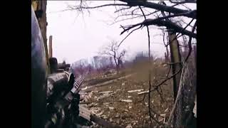 The Ukrainian military uses a 7.62mm ZBROYAR Z-10 type sniper rifle to engage the occupants.