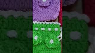 Colourful drawstring bags...  五顏六色的耳机零钱包    #crochet #drawstringbag #shorts #shortvideo