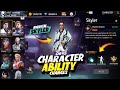 Skyler Back 💥| Characters Ability Changes In New Ob 45 Update Free Fire | Character Ability Rework