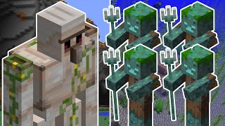 25 IRON GOLEMS VS 100 DROWNED | MINECRAFT