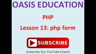 Lesson 13: php forms