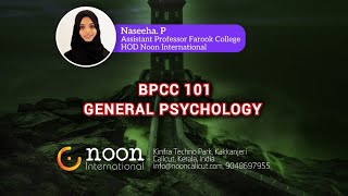 BPCC 101.GENERAL PSYCHOLOGY. UNIT 1&2(Ignou)For more classes watsapp 7306313518