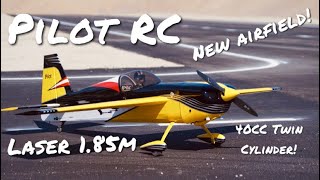 Pilot RC Laser 73’’ (1.85m) - RCGF 40cc Twin Cylinder Engine - Messing Around At Our New Airfield!