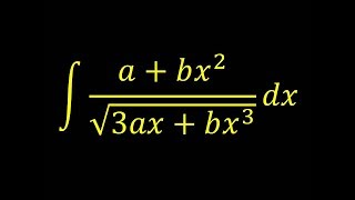 Integral of (a+bx^2)/sqrt(3ax+bx^3) - Integral example
