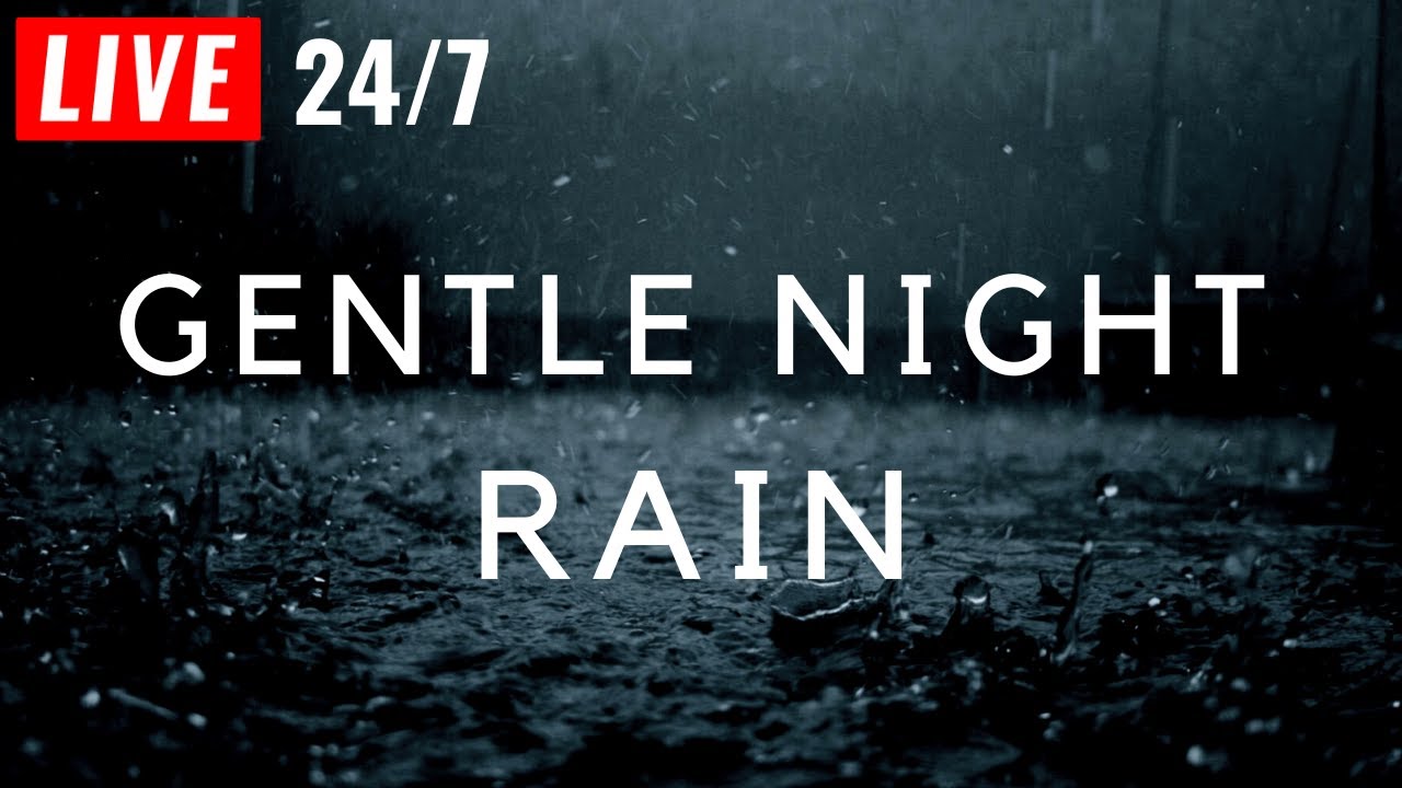 Gentle Night Rain – BLACK SCREEN to Sleep FAST, Rain Sounds for Sleeping & Beat Insomnia