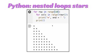 Python Lesson31: Nested For Loop Staircase Star Pattern