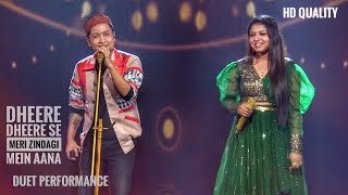 Dheere Dheere Se Meri Zindagi Mein Aana || Pawandeep Arunita Duet Performance | Indianidol12
