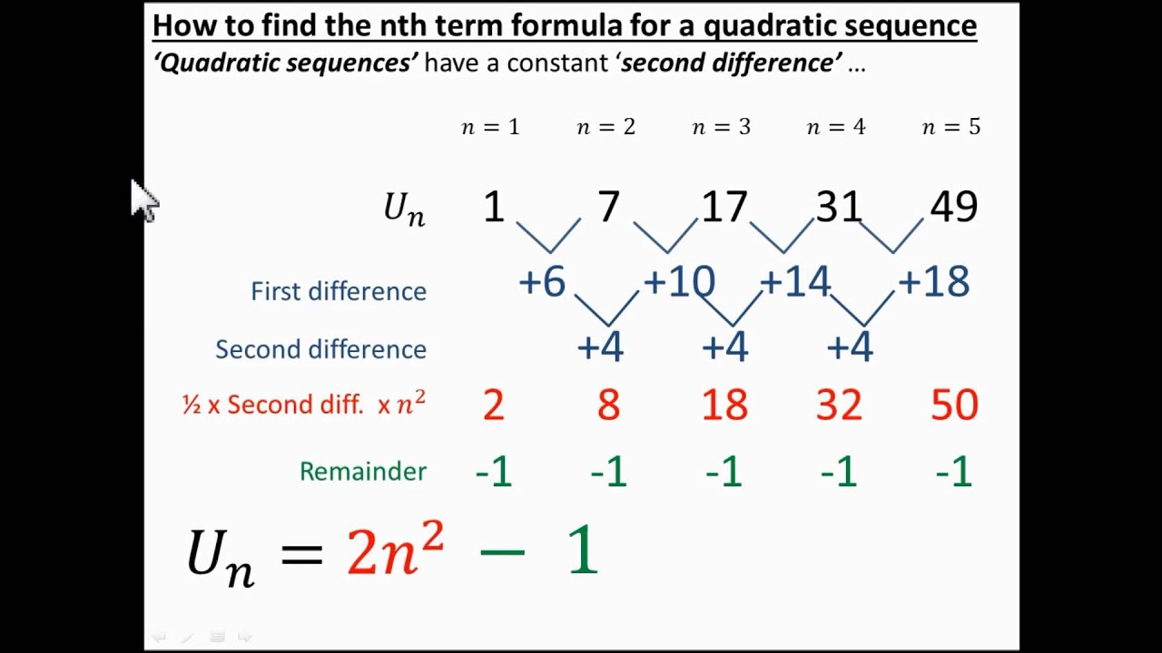 How To Find The Nth Term Of A Cubic Sequence - How To Find The General ...