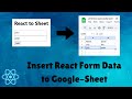 How to Insert Data from React Form to Google Sheet || Integrating Google Sheets with React || React