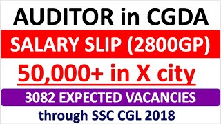 Auditor in CGDA 2800 gp salary slip| 50,000 + in X city