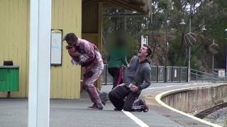 Flesh Eating Zombie Attack Prank