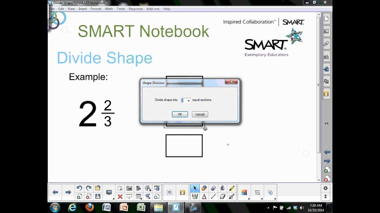 Smart Notebook 14 Divide Shape Youtube
