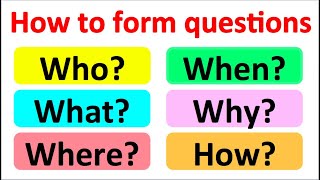 Who, What, Where, When, Why & How❓| Learn with examples