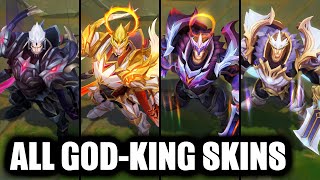 All God King Skins Spotlight - Divine God King Darius - Fallen God King Garen (League of Legends)