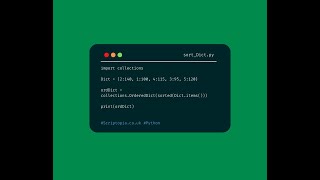 Python Dictionaries - Sort dictionary by key