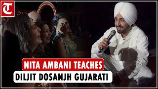 Anant-Radhika's pre-wedding bash: Diljit Dosanjh takes Gujarati lessons from Nita Ambani