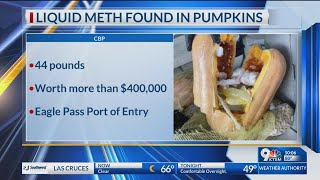 CBP finds $402k of liquid meth hidden inside condom-filled pumpkins