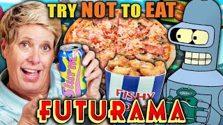 Try Not To Eat - Futurama (Slurm, Popplers, Bachelor Chow) | People Vs. Food