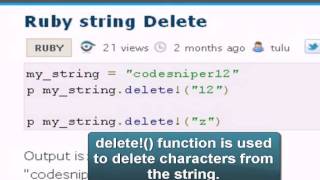 Ruby string Delete
