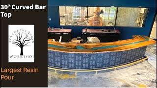 Curved bar from straight slabs? Challenge accepted! Hidden Ships Distillery