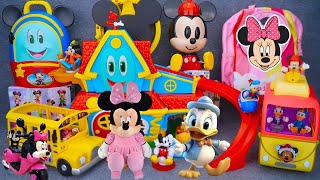 9 Minutes Disney Mickey Mouse Toys Collection Unboxing ASMR | Mickey Yellow Bus, House \u0026 Review Toys