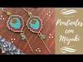 🦚 Pendientes con forma de pluma con chaquiras Delica de Miyuki #SHORTS