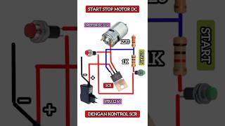 #ransteknis  rangkaian scr star stop motor dc 12 volt