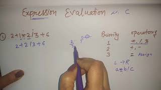 expression evaluation in c