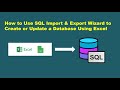 How to use the SQL Server Import and Export Wizard to create  a database using an Excel or CSV file