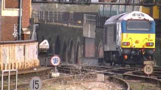 Arriva 67002, 67003 and DRS 47818 around Cardiff