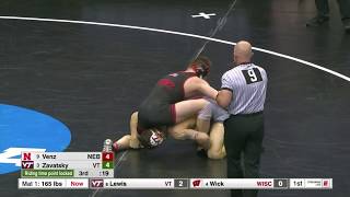 184lbs Zach Zavatsky (Virginia Tech) dec Taylor Venz (Nebraska)