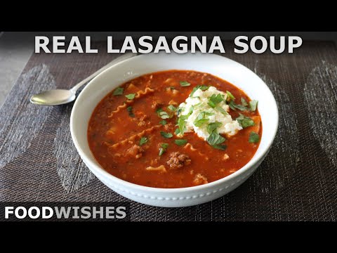 Recipe for real lasagna soup