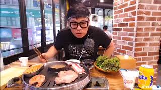 먹방 창배tv 삼겹살 무제한리필 여기야생고기  (야방) mukbang eating show