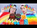 Rainbow Food Dessert Mukbang DONA