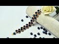 PandaHall Video Tutorial on Blue Electroplate Glass Bead Weave Stitch Bracelet