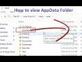 AppData Folder not found ||How to Find AppData Folder in Windows 10 ||AppData Folder Location