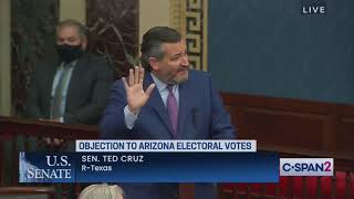 Senator Cruz objects to the electoral college submission of Arizona
