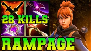 Rampage + Ultra Kills + 28 Kills Marci Dota 2 ! Marci Dota 2 Offlane Carry Guide Pro Gameplay 7.37