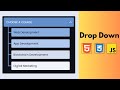 How to Create an Animated Drop Down List using HTML CSS & JavaScript.