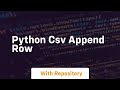 python csv append row