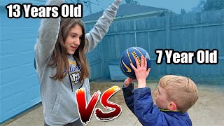 7 Year Old EXPOSES 13 Year Old Sister in 1v1 BASKETBALL | Colin Amazing