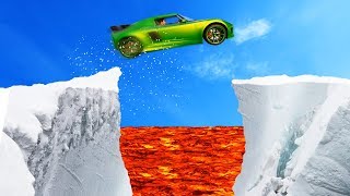 DANGEROUS ICE + LAVA RACES! (GTA 5 Funny Moments)