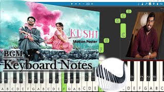 Kushi Motion Poster BGM Keyboard Notes | Hesham Abdul Wahab | Vijay Deverakonda | Samantha