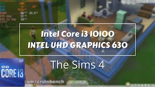 Intel Core i3-10100 \\ Intel UHD Graphics 630 \\ The Sims 4 @900p medium settings