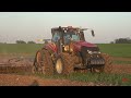 case ih 340 magnum rowtrac tractor working on fall tillage