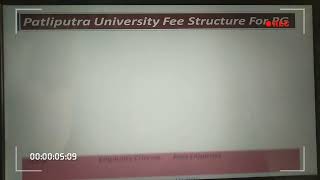 Pg Traditional Fee structure #Patliputra_University #feedetail #ppup #admission #ppu #pg #ug