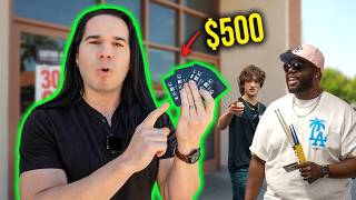 The Incredible Reaction When I Give Free Money at Guitar Center