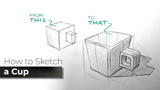 Product Design Sketching Inspiration | How to Sketch a Cup in Perspective