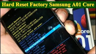 วิธี Hard Reset Factory มือถือ Samsung A01 Core | กรณีเครื่องช้า เครื่องมีปัญหา ลืมรหัสล็อคหน้าจอ