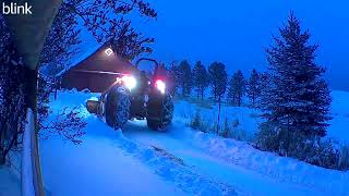 62-year-old Massey Ferguson MF 65 1962 Diesel clearing snow in 2024